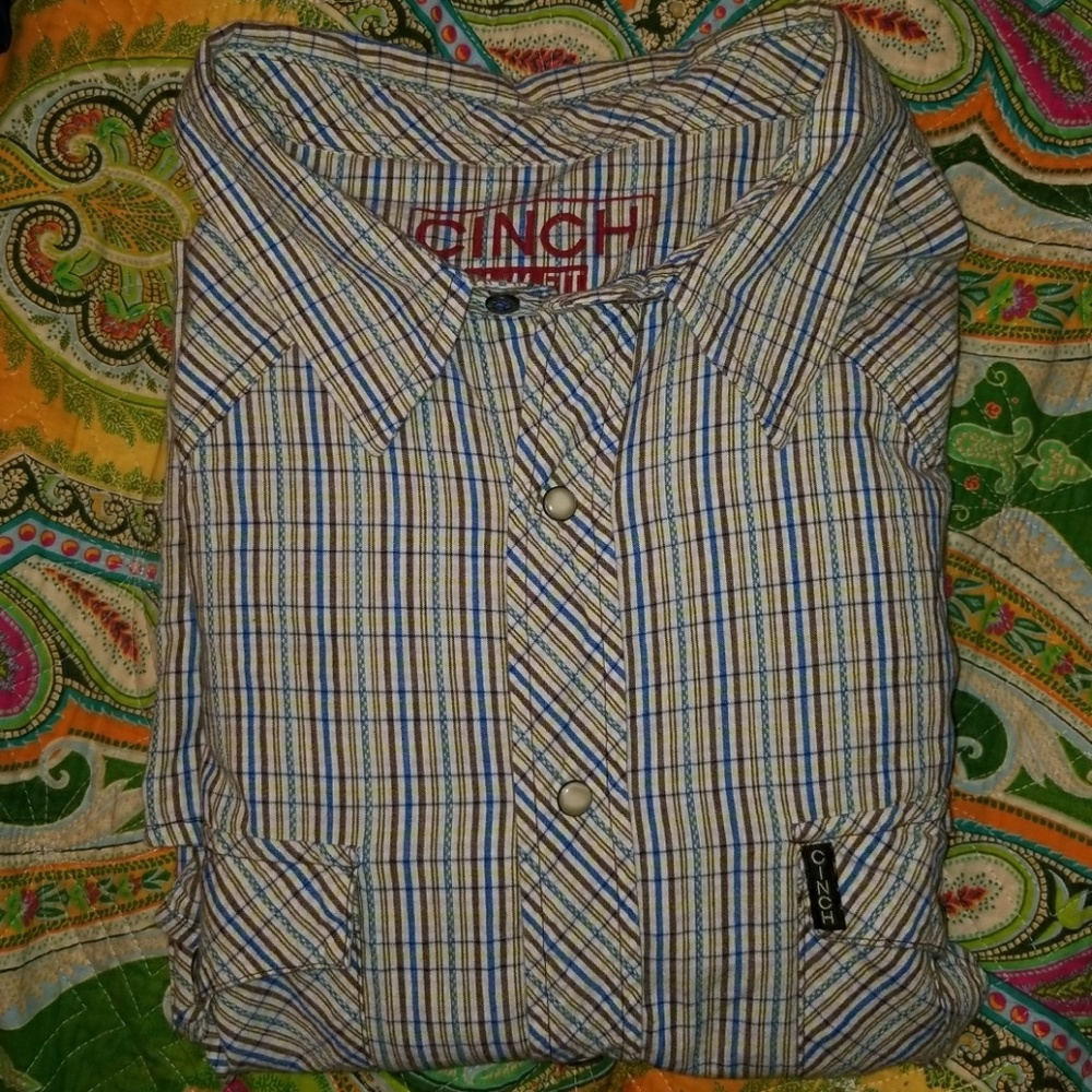 Mens Cinch pearl snap